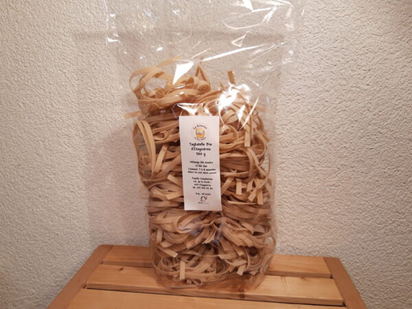 Pâtes tagliatelle bio produit par Fabien Chambettaz à Etagnières.